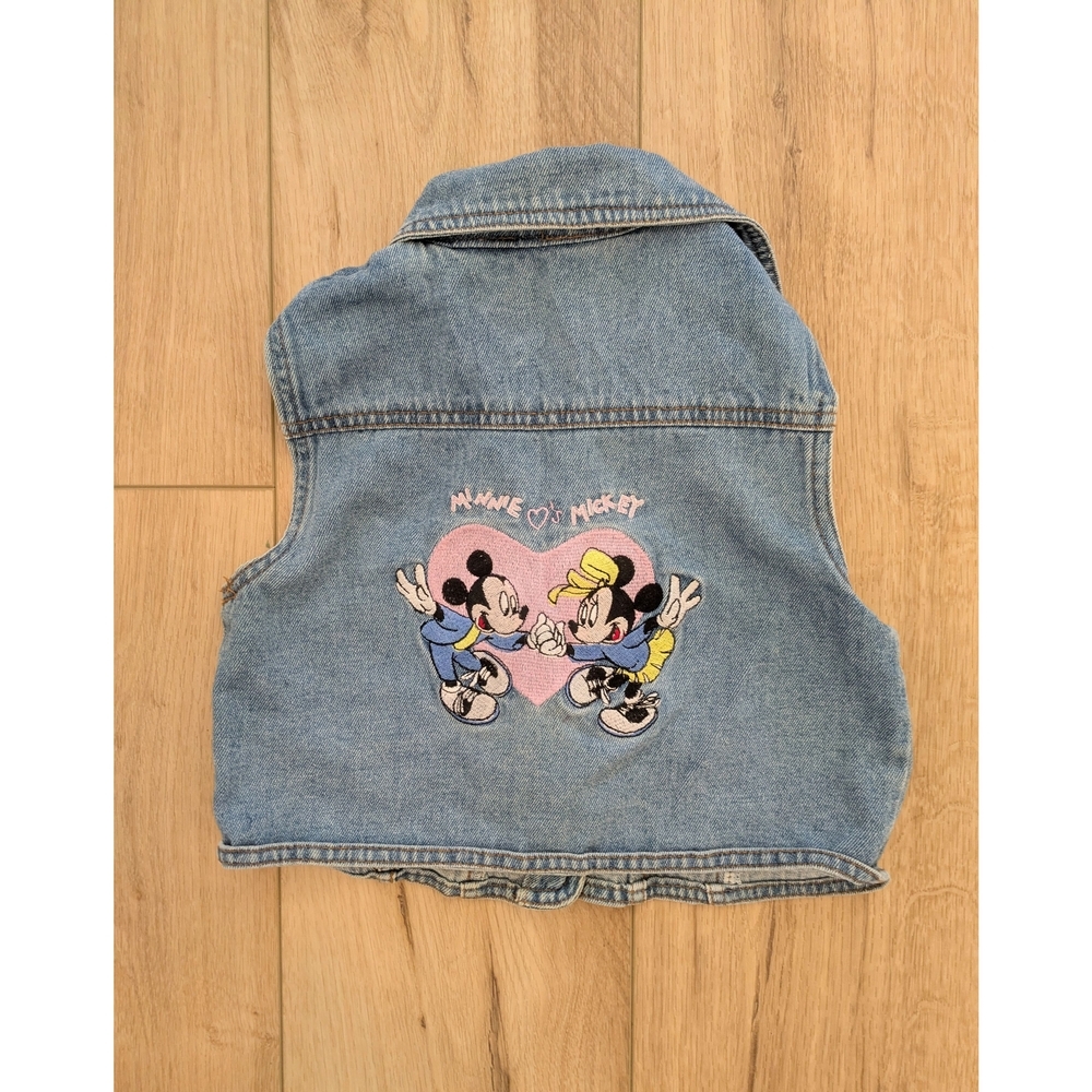Vintage Disney Embroidered Child's Denim Vest 1990s
